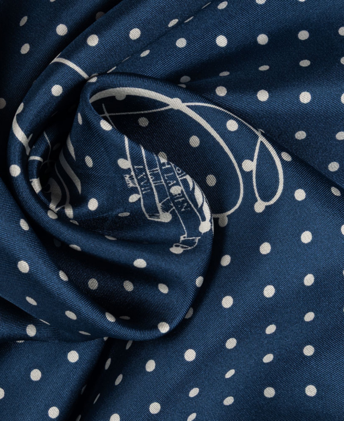 Lauren Ralph Lauren Dot with Logo Small Square Scarf
