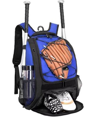 Baseball Bag Softball Backpack for Youth and Adult - T Ball Bat Equipment Bag with Bat and Helmet Holders and Shoe Compartmen