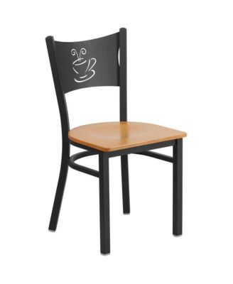 Coffee Back Metal Restaurant Dining Chair