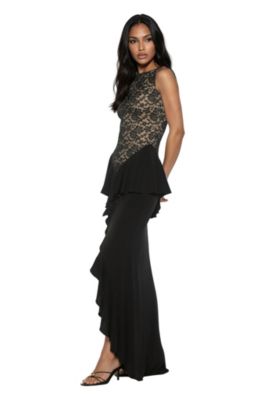 black wedding dress mermaid Mermaid Black Lace Wedding Dress,V-neck Bridal Gown,WD00664, US24W / White main image 0