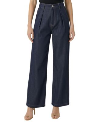 Women's High Waist Pleated Wide Leg Pants