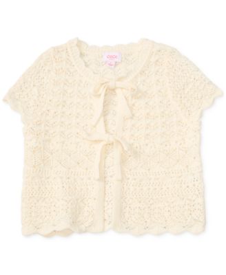 Girls' 7-16 Short-Sleeve Shrug Top