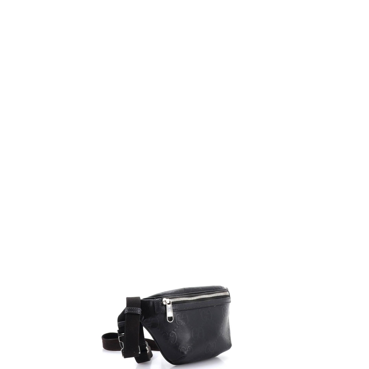 Pre-Owned Gucci Small Belt Bag Gg Embossed Perforated Leather