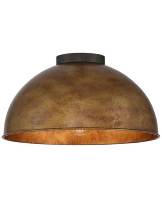Possini Euro Julian 16  Wide Rustic Bronze 3-Light Ceiling Light