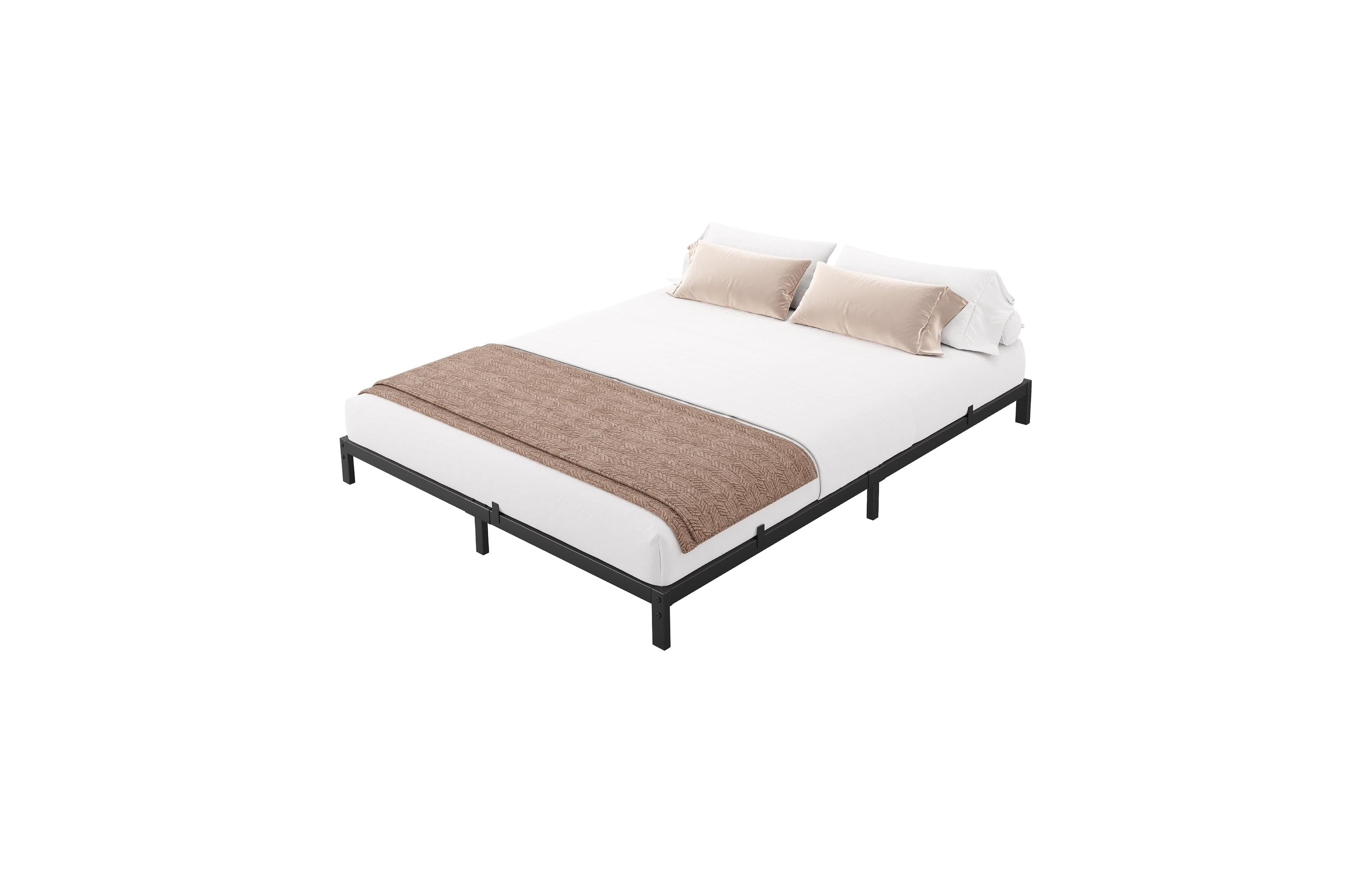 Homfan 6 Inch Metal Platform Bed Frame with Under-Bed Storage, Headboard Mount Holes, No Box Spring Needed