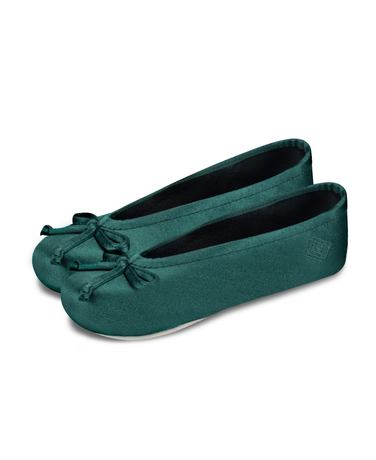 Isotoner Signature Women's Satin Ballerina Slippers with Bow