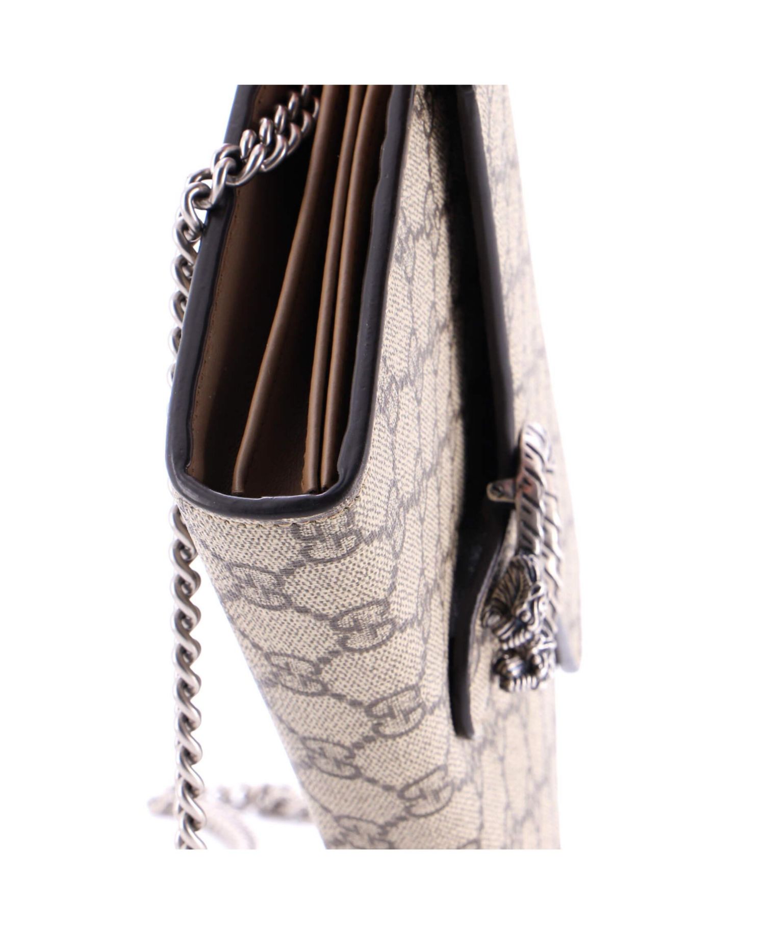 Small Dionysus Chain Wallet GG Coated Canvas