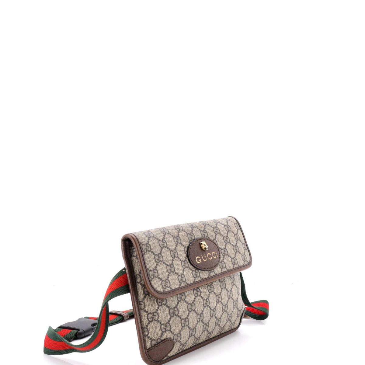 Pre-Owned Gucci Neo Vintage Flap Belt Bag Gg Coated Canvas