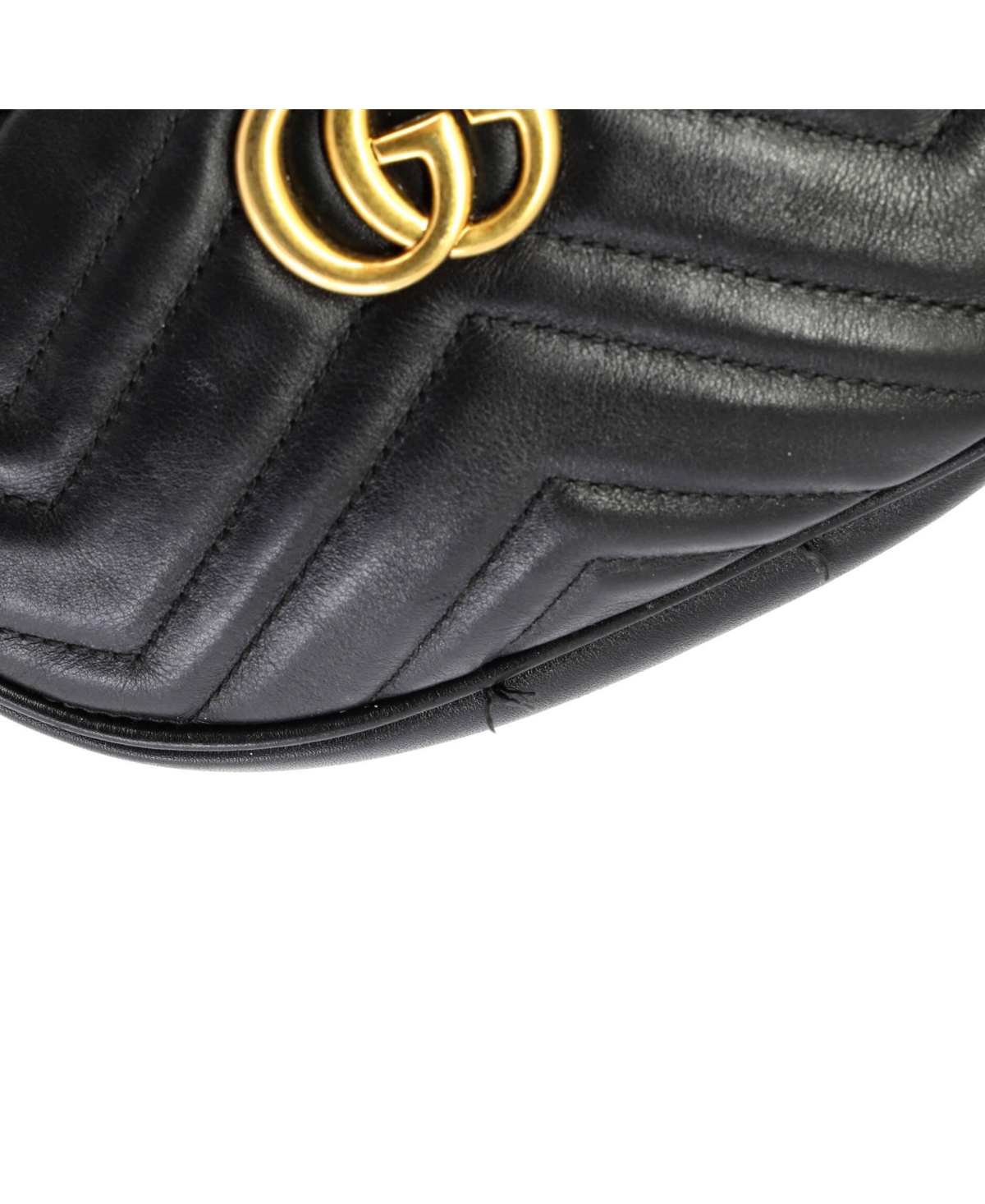 Pre-Owned Gucci Gg Marmont Belt Bag Matelasse Leather