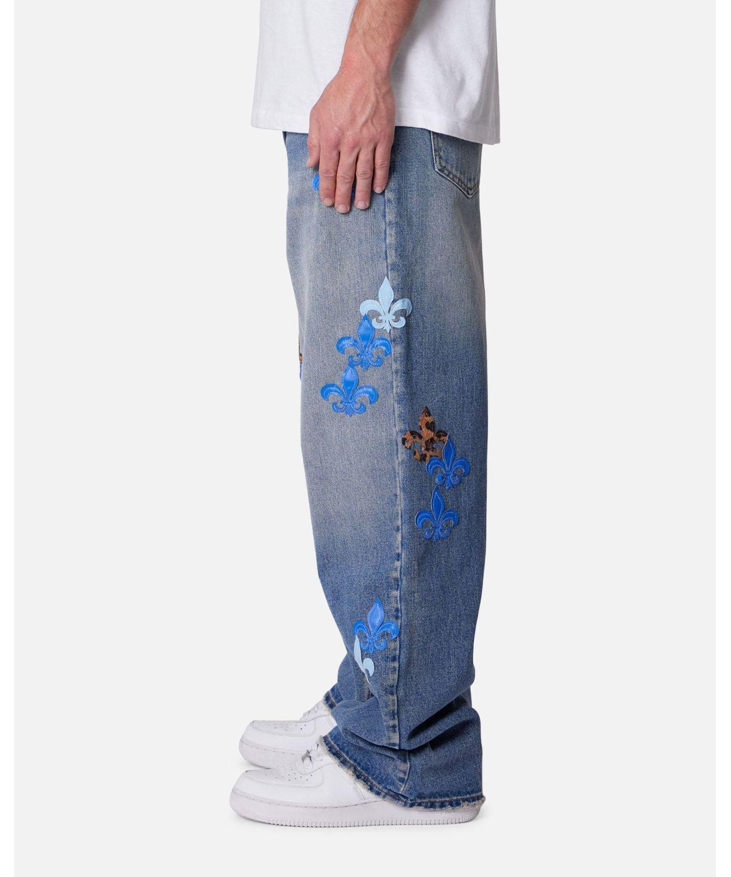 Men's Ultra Baggy Fleur Patch Jeans