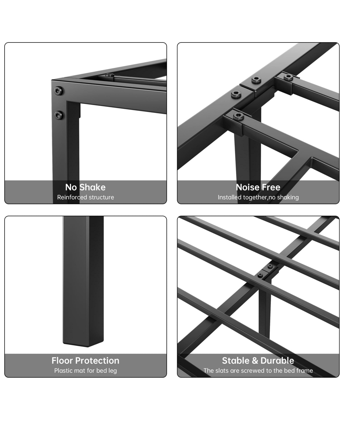 Homfan Inch Full Heavy Duty Metal Bed Frame