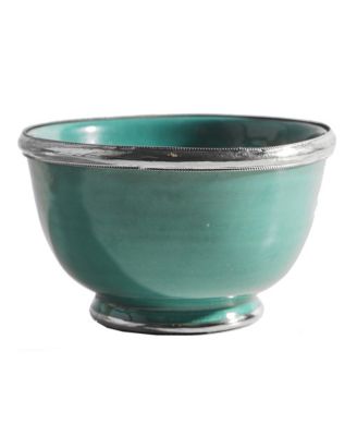 Moroccan Silver Rimmed Bowl