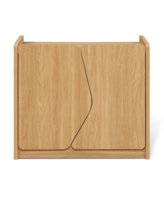 35" Modern Accent Cabinet with Adjustable Shelf, 2 Door Sideboard Buffet Cabinet with Storage, Small Storage Cabinet