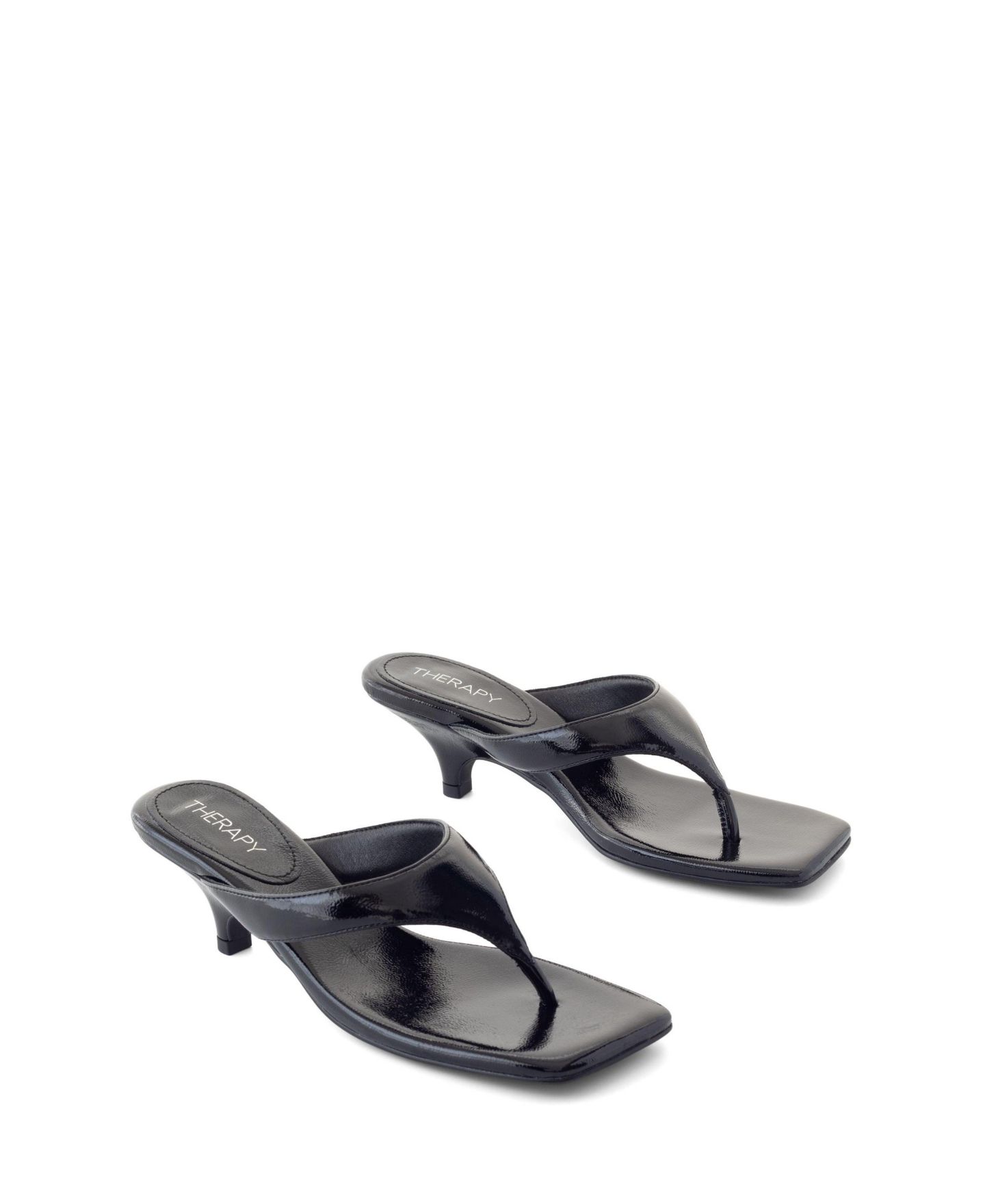 Женские туфли Therapy Australia North Square Toe Thong Heel, цвет: Сливочный лаковый — фото 4