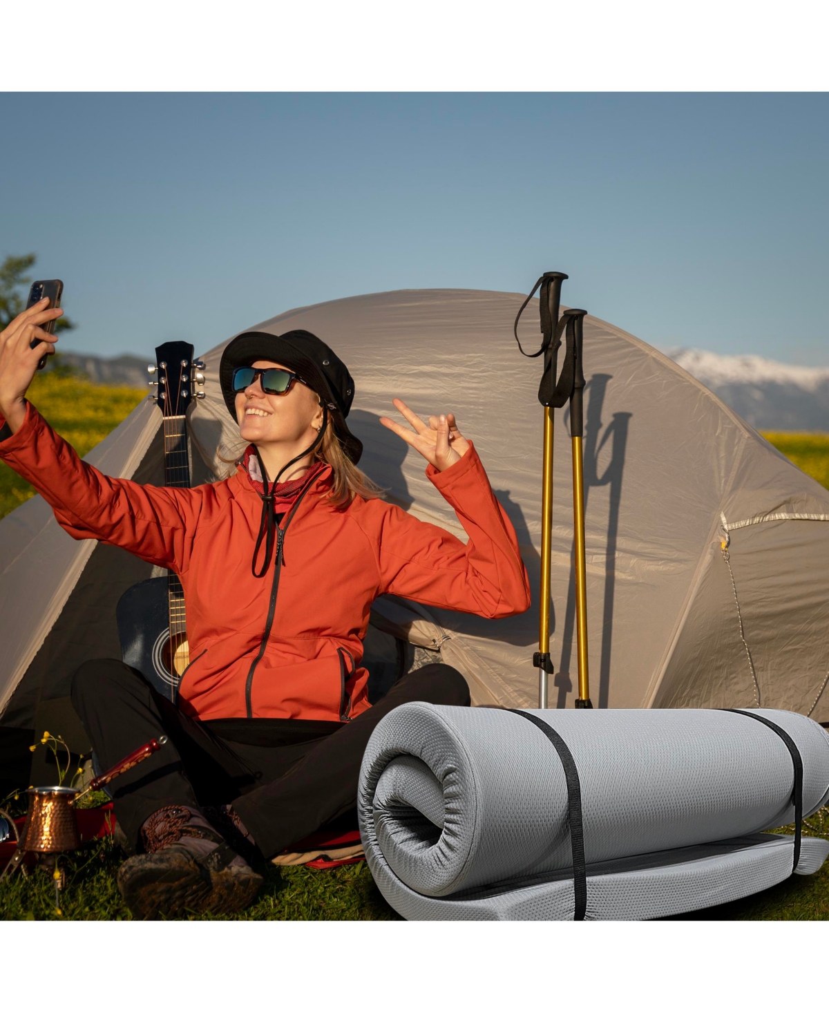 Clihome Memory Foam Camping Mattress