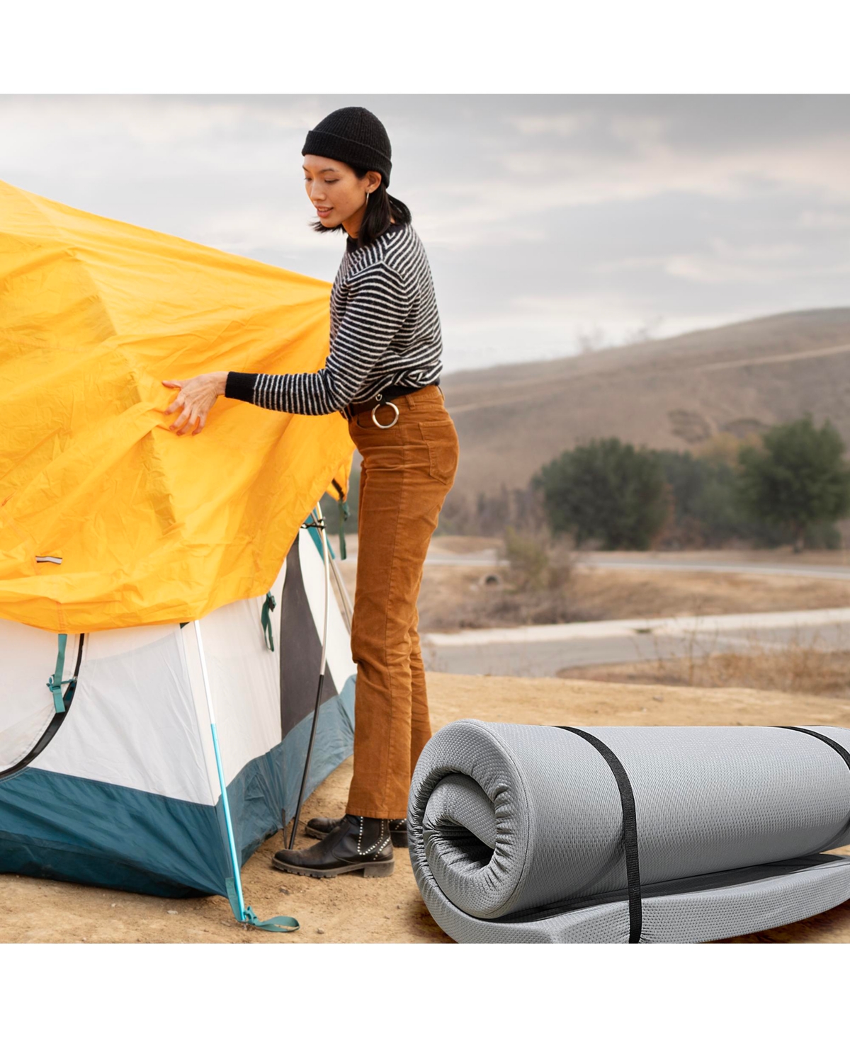 Clihome Memory Foam Camping Mattress