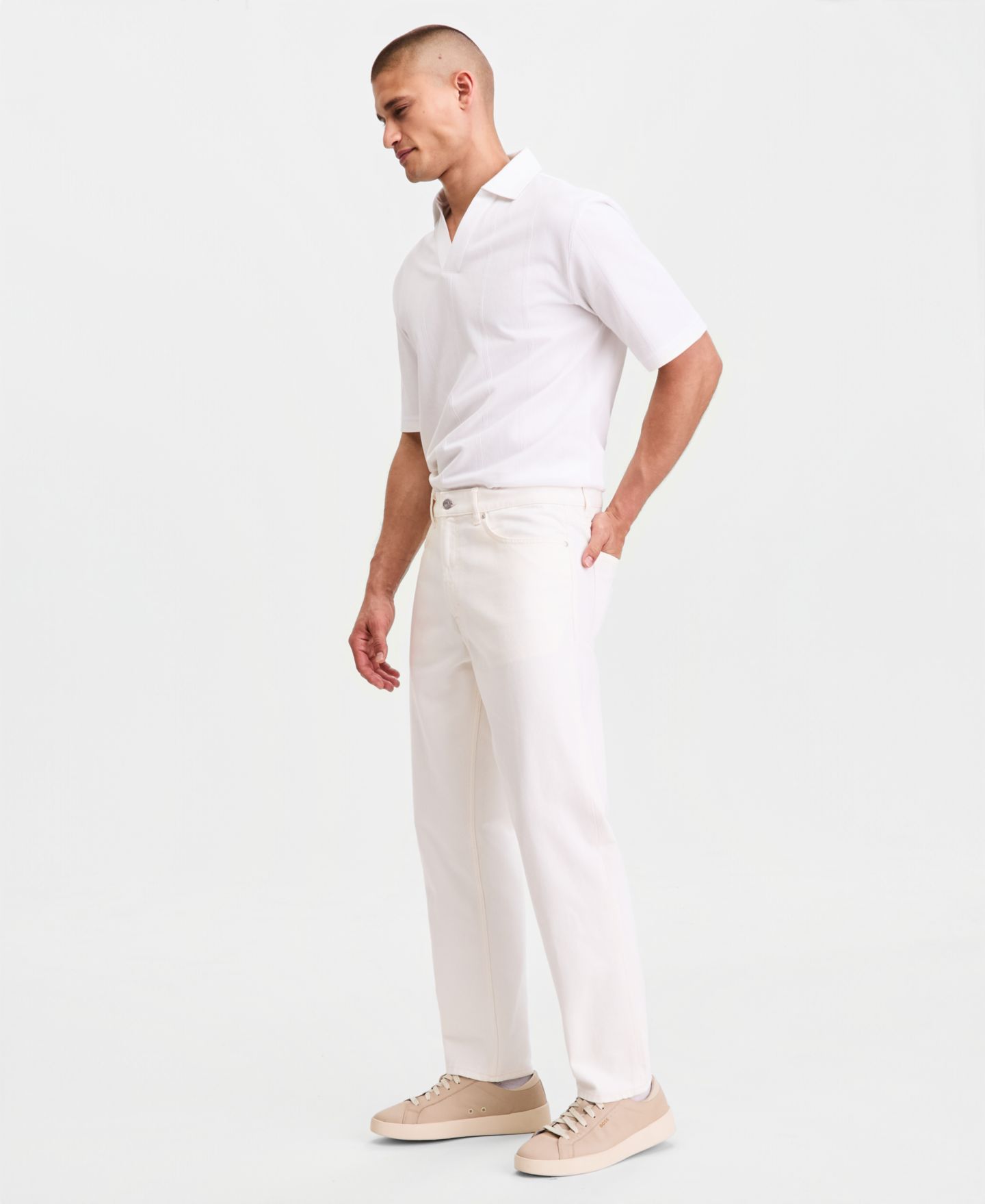 Мужские джинсы Hugo Boss HUGO by 838 Regular-Fit, цвет: Натуральный — фото 2