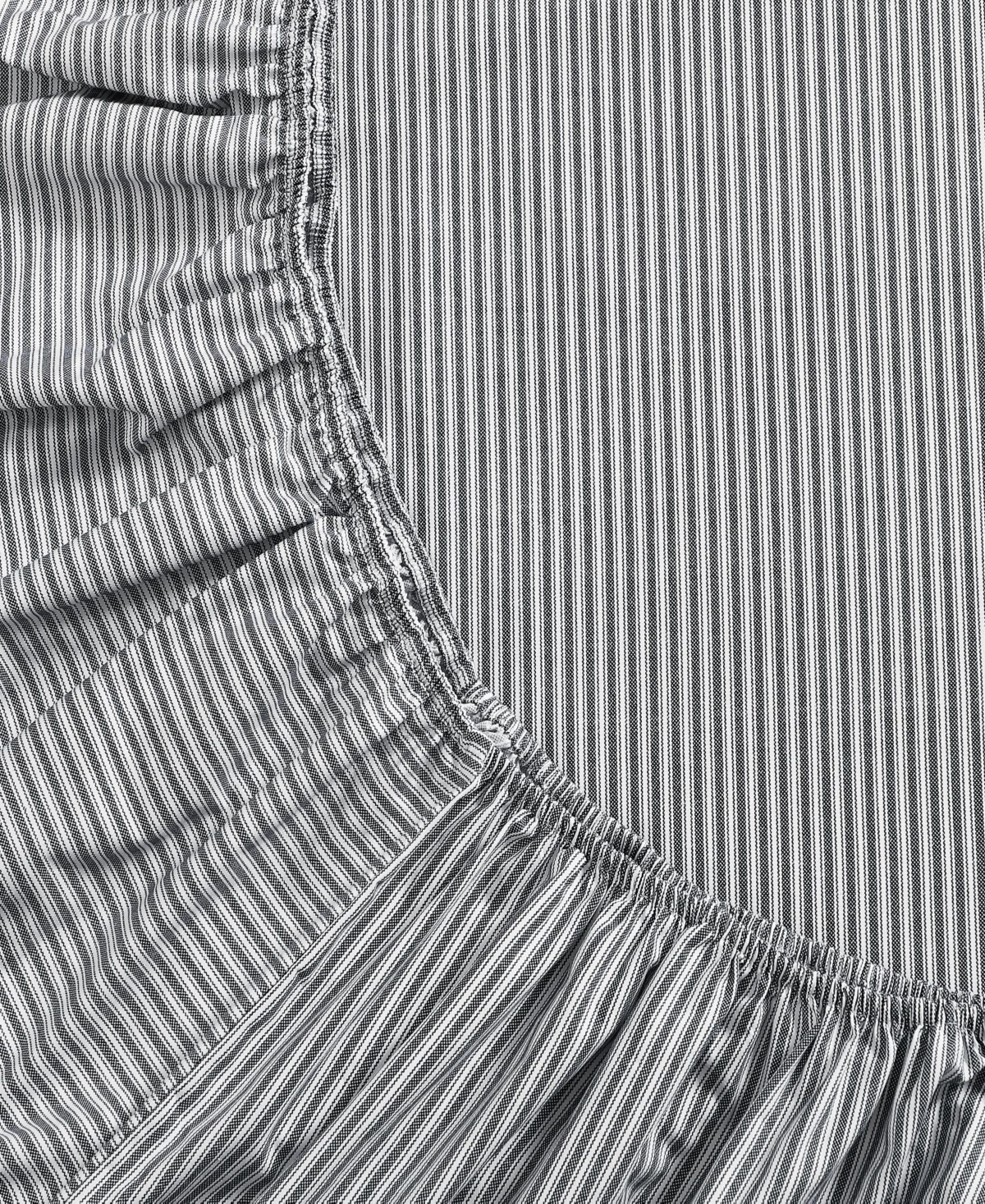 Tommy Hilfiger Essentials 300-Thread Count Solid Cotton Percale Fitted Sheet