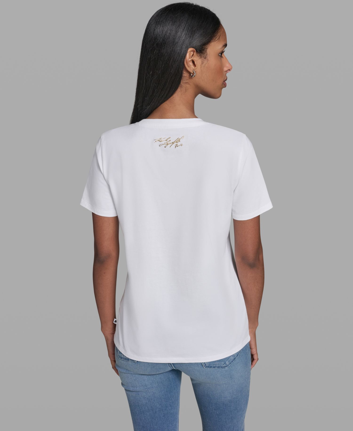 Women's Crewneck Denim Logo T-Shirt