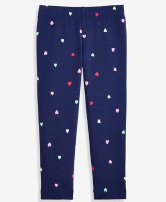 Toddler Girls' 12M-5T Heart-Print Leggings