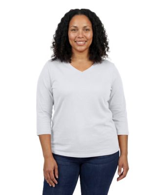 Women's Within Perfect Three-Quarter Sleeve V-Neck Tee