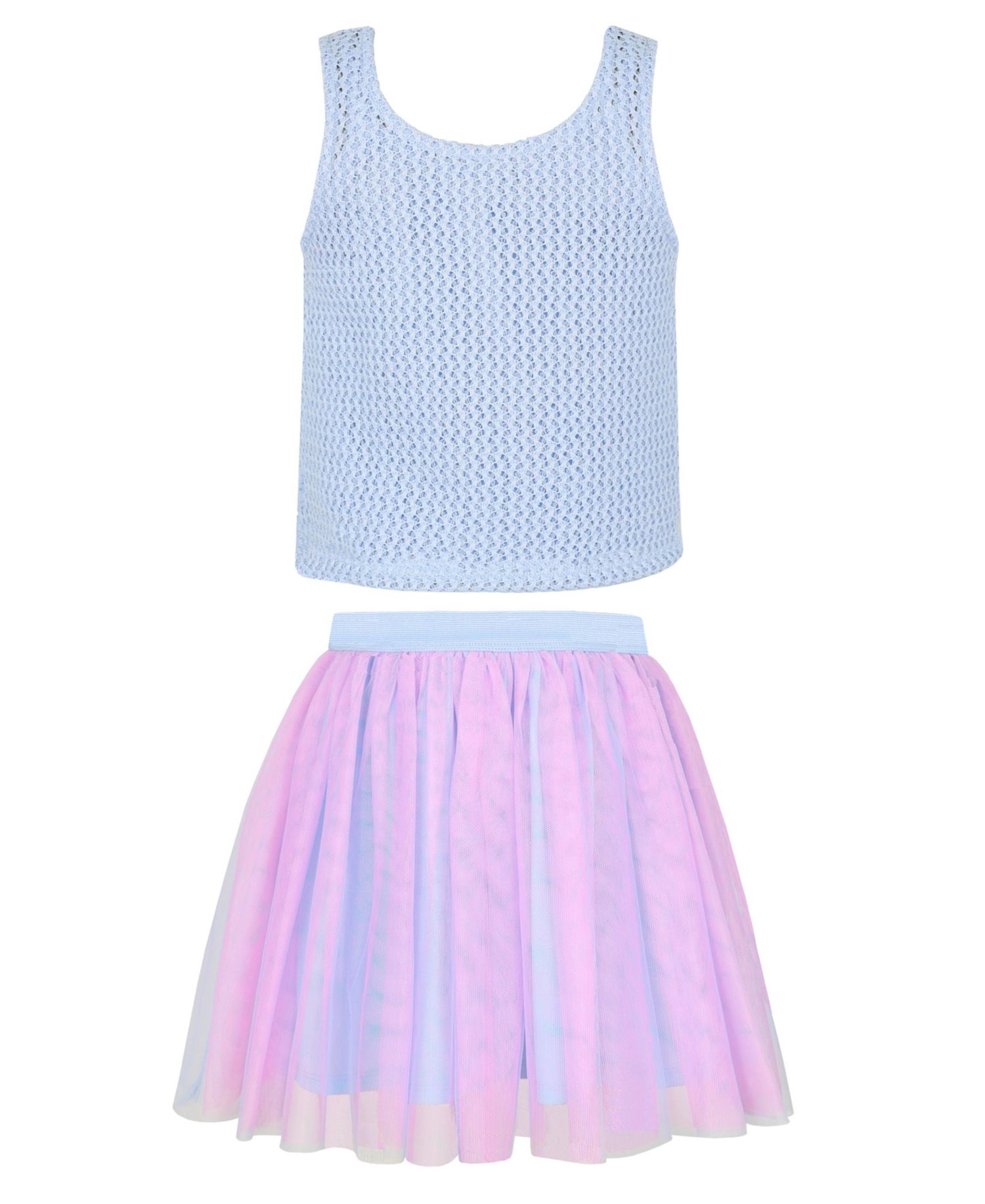 Girls' 2T-6X Sleeveless Tank Top and Skirt, 2-Piece Set