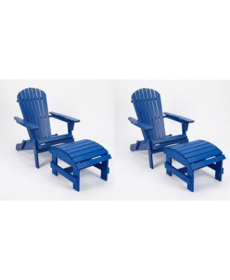 Grand Collection Assembled Foldable Large Adirondack Chair Pine Wood, Red