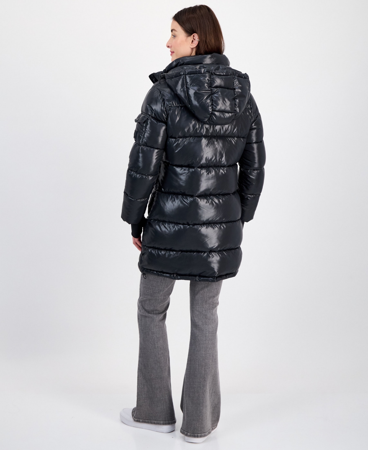 Steve Madden Women's Hooded Puffer Coat, Created for Macy's