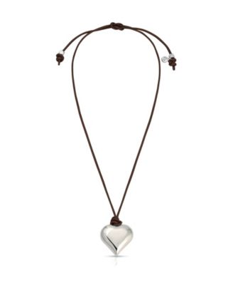 Heart Pendant Adjustable Cord Necklace