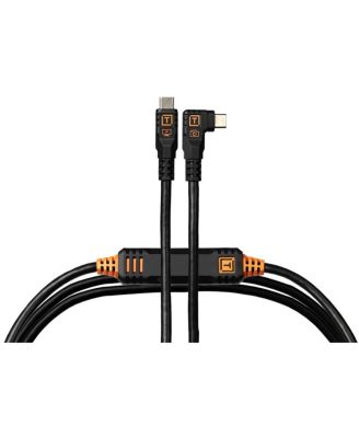 TetherPro Optima 10G 15' USB-C Straight to USB-C Right Angle Cable