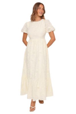 floral modest maxi dress Baltic Born Womens Kamila Tulle Maxi Dress | Navy Abstract Floral