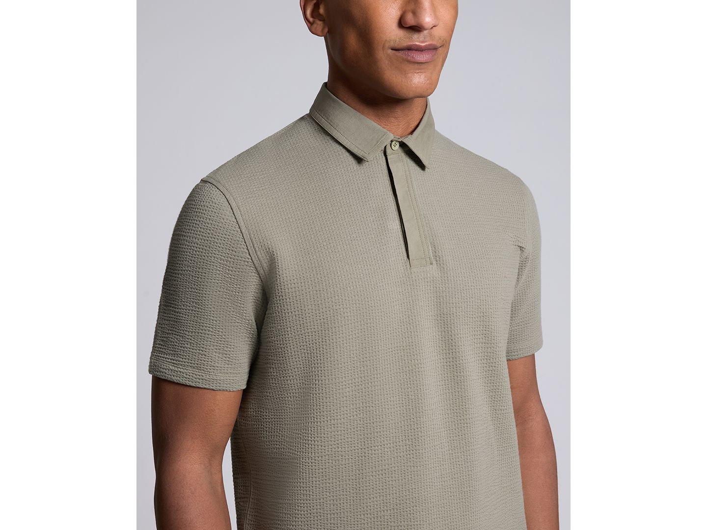 Мужское поло Kenneth Cole Cotton-Blend Classic-Fit Polo Shirt, цвет: Шалфейный — фото 3