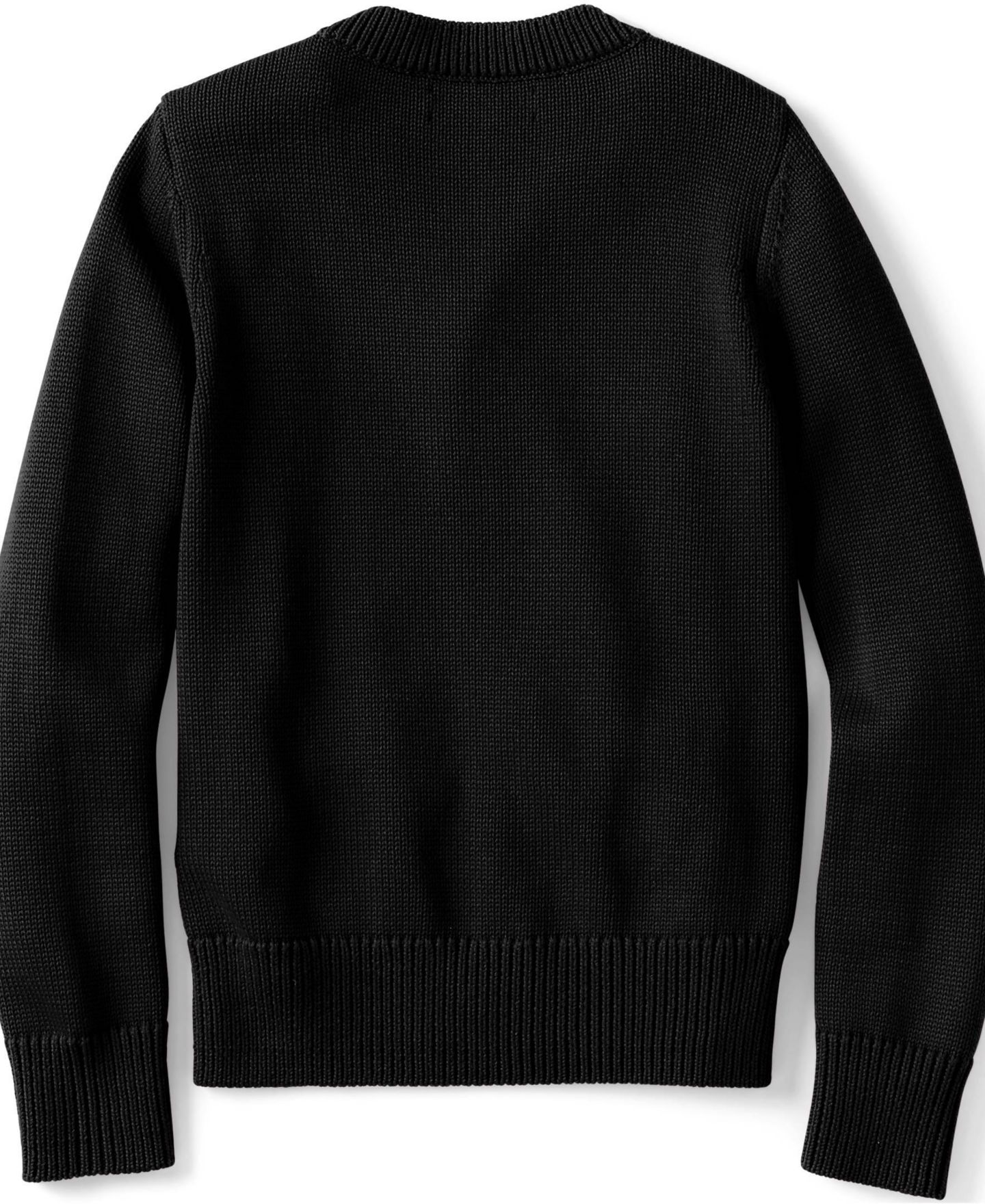 Кардиган Lands' End Legacy Varsity Cardigan для девочек, цвет: Чёрный — фото 4