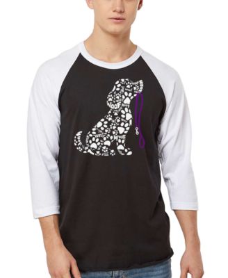 Men's Dog Leash Word Art Raglan-Sleeve T-Shirt