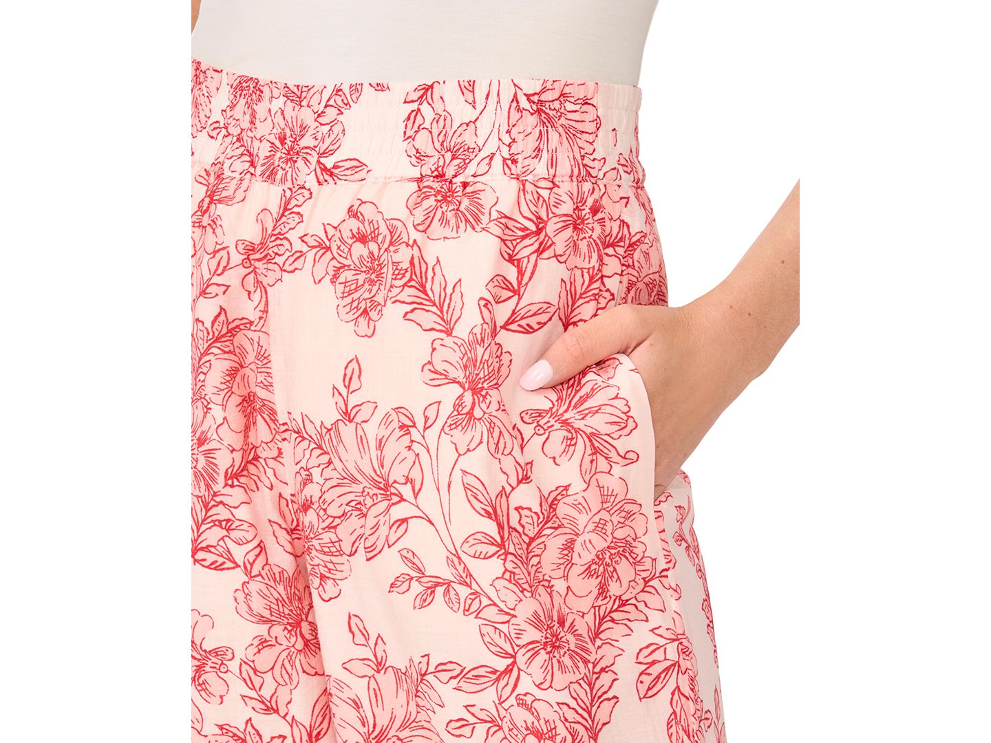 Женские брюки Vince Camuto Blend Smocked Waist Wide-Leg, цвет: Розовый — фото 3