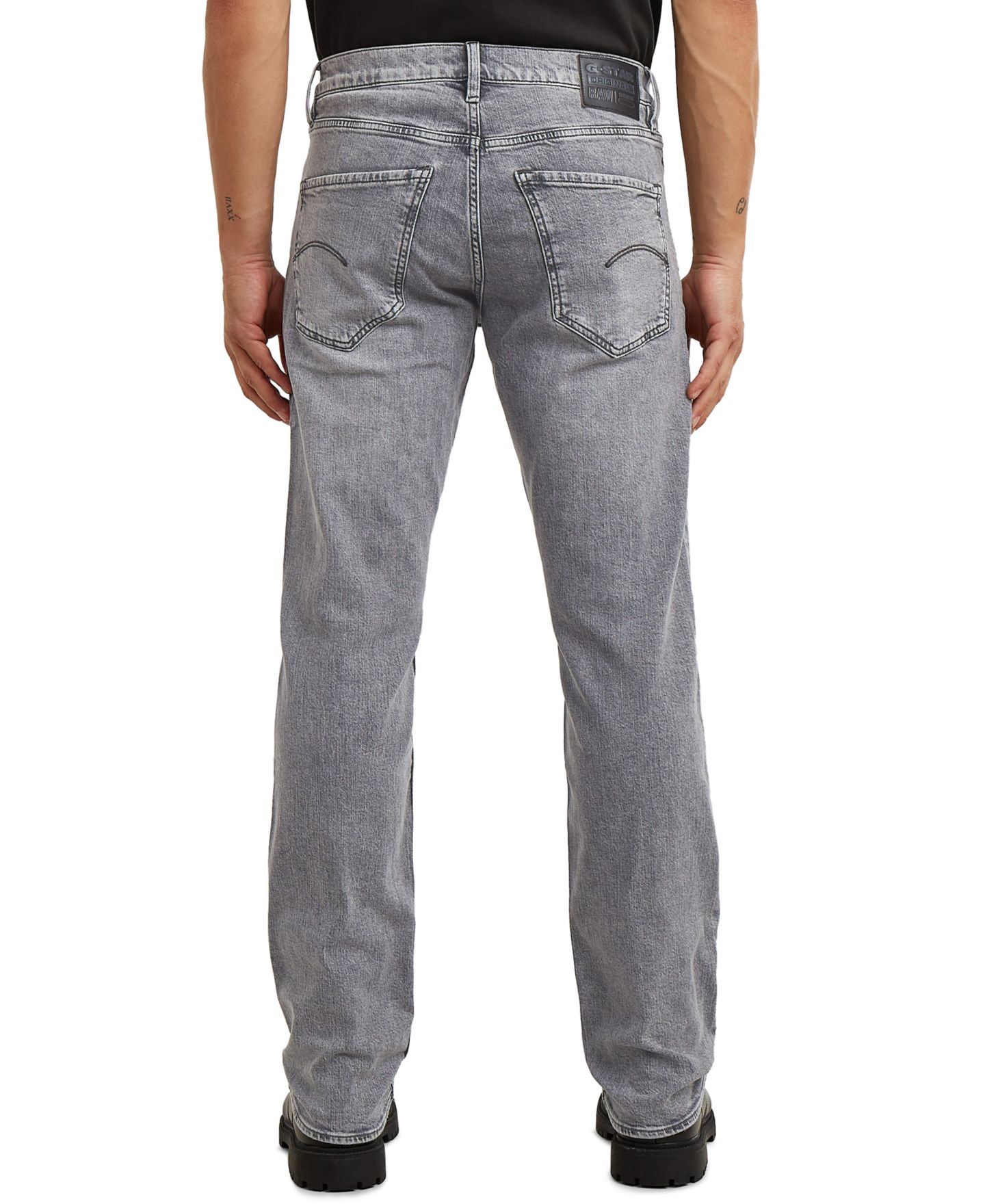 Мужские джинсы G-Star Raw Straight-Up Classic-Fit, цвет: Выцветший серый — фото 5