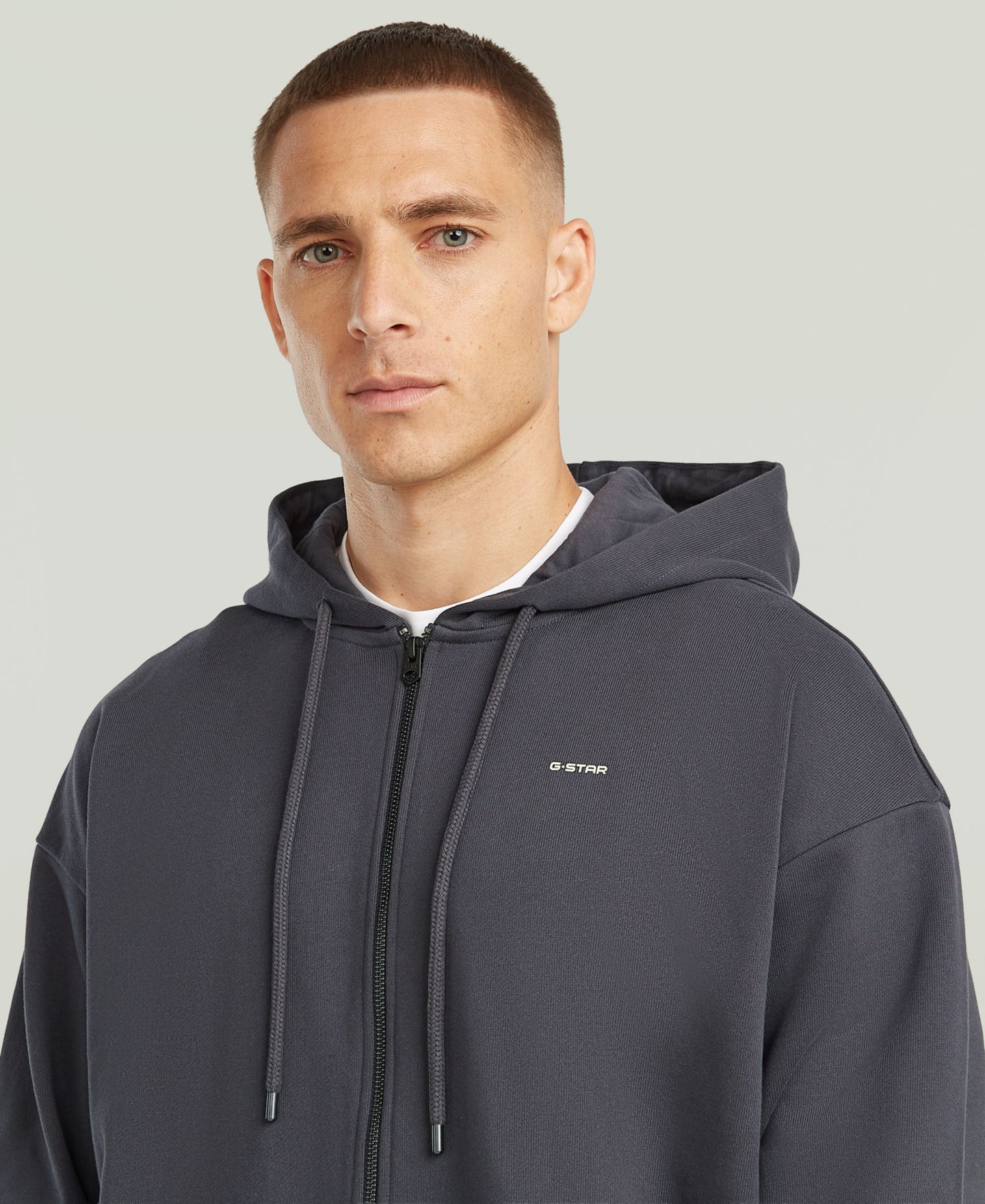 Мужской свитшот G-Star Raw Back Graphic Hooded Zip, цвет: Petrol — фото 4