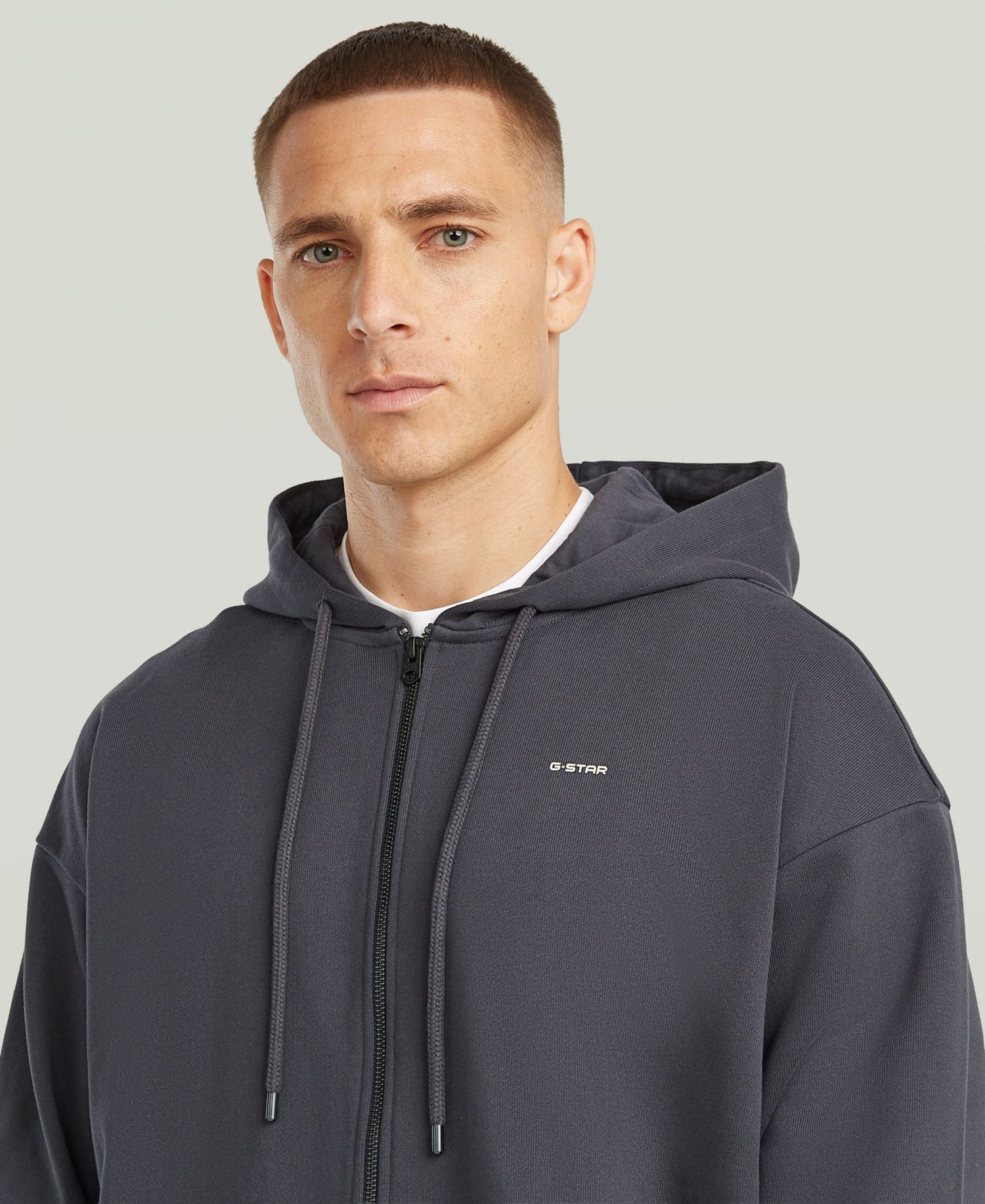 Men's Back Graphic Hooded Zip Sweatshirt