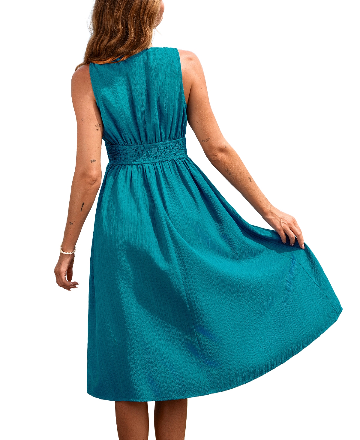 Cupshe Women's Deep Tide Blue Midi Beach Dress