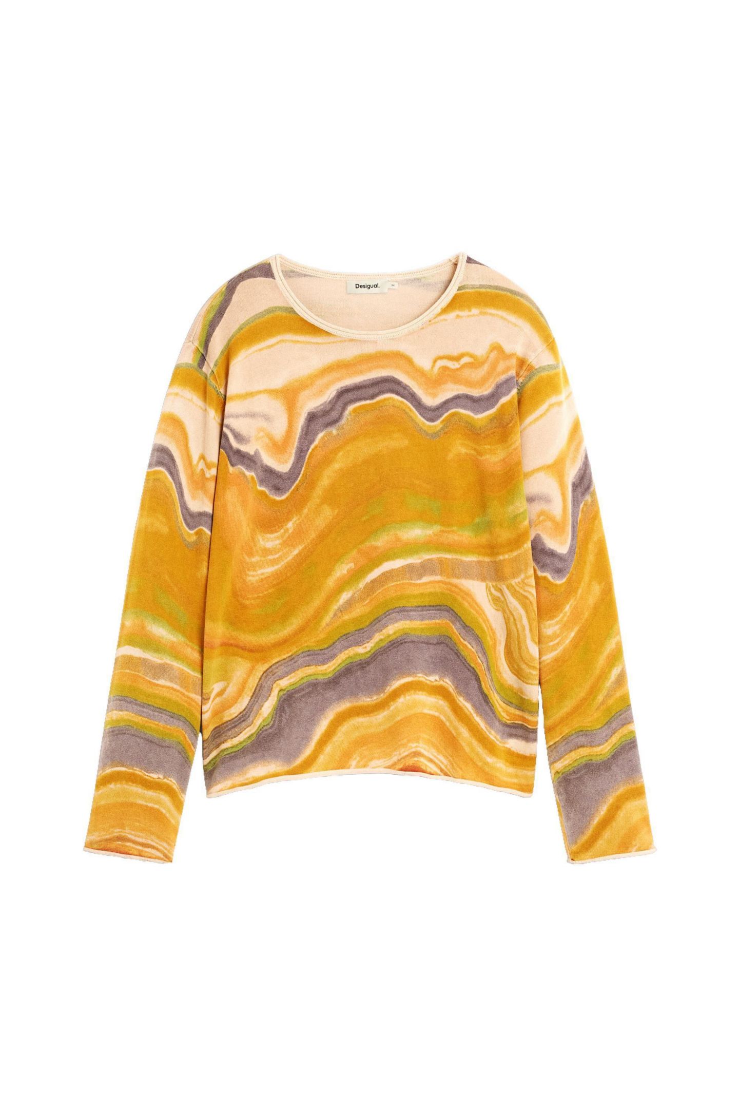 Мужской свитер Desigual Abstract printed, цвет: Жёлтый — фото 5