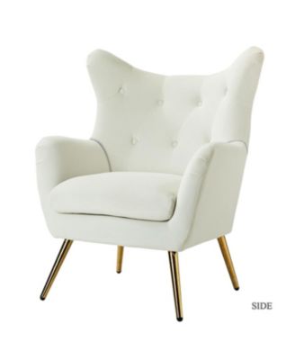 Avianna Wide Tufted Velvet Wingback Chair