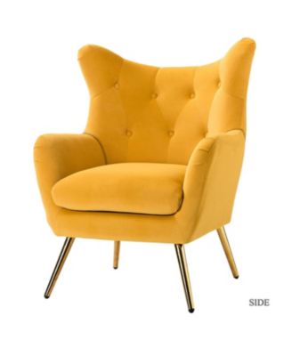 Avianna Wide Tufted Velvet Wingback Chair