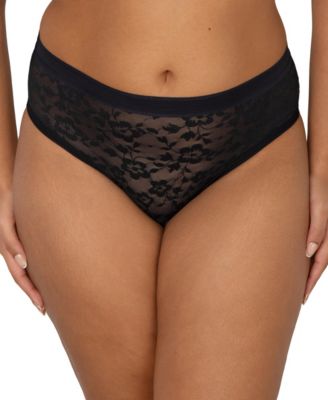 Women's No Show Lace High Cut Brief Panty