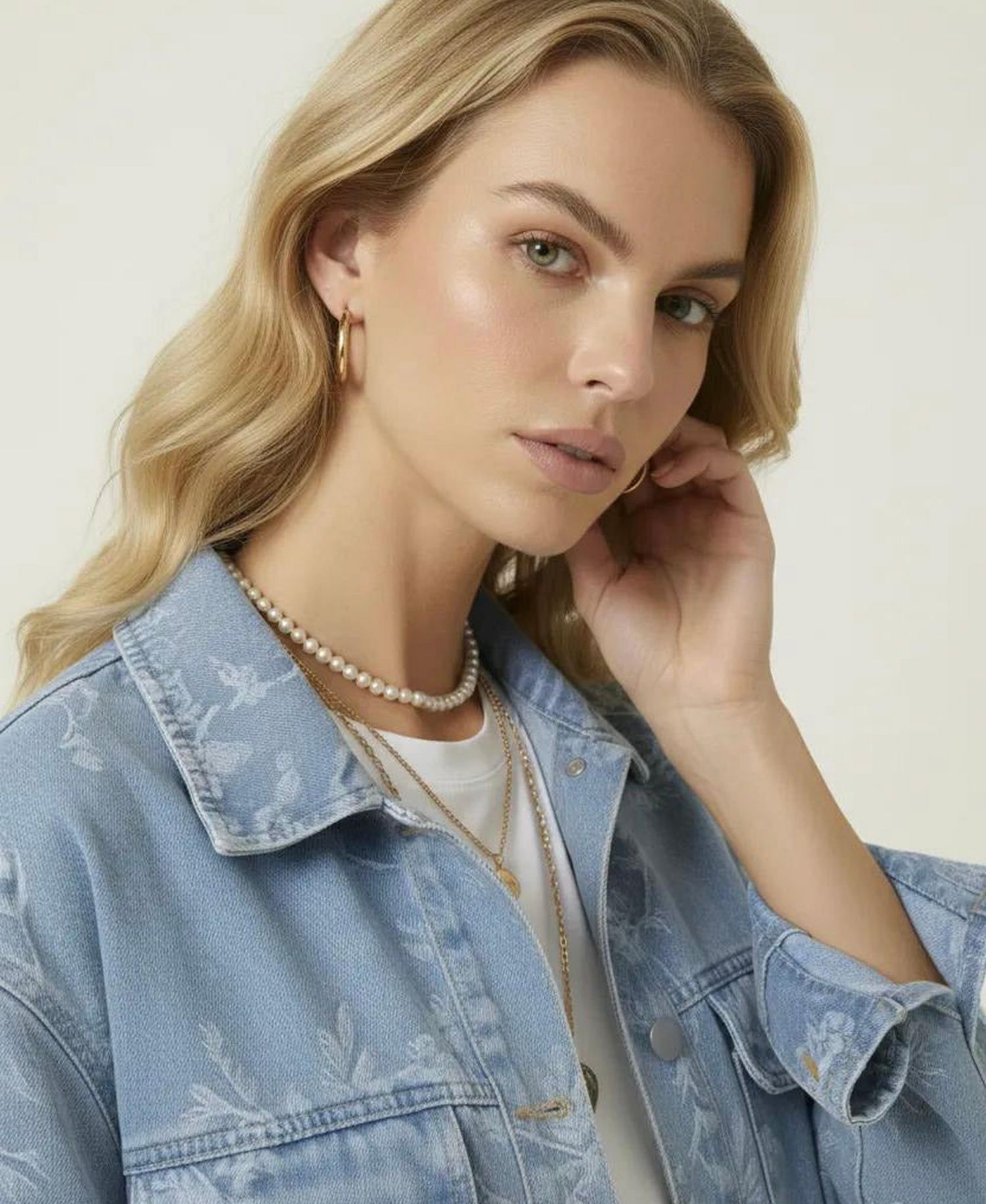 Women's Floral Jacquard Belted Waist Jacket