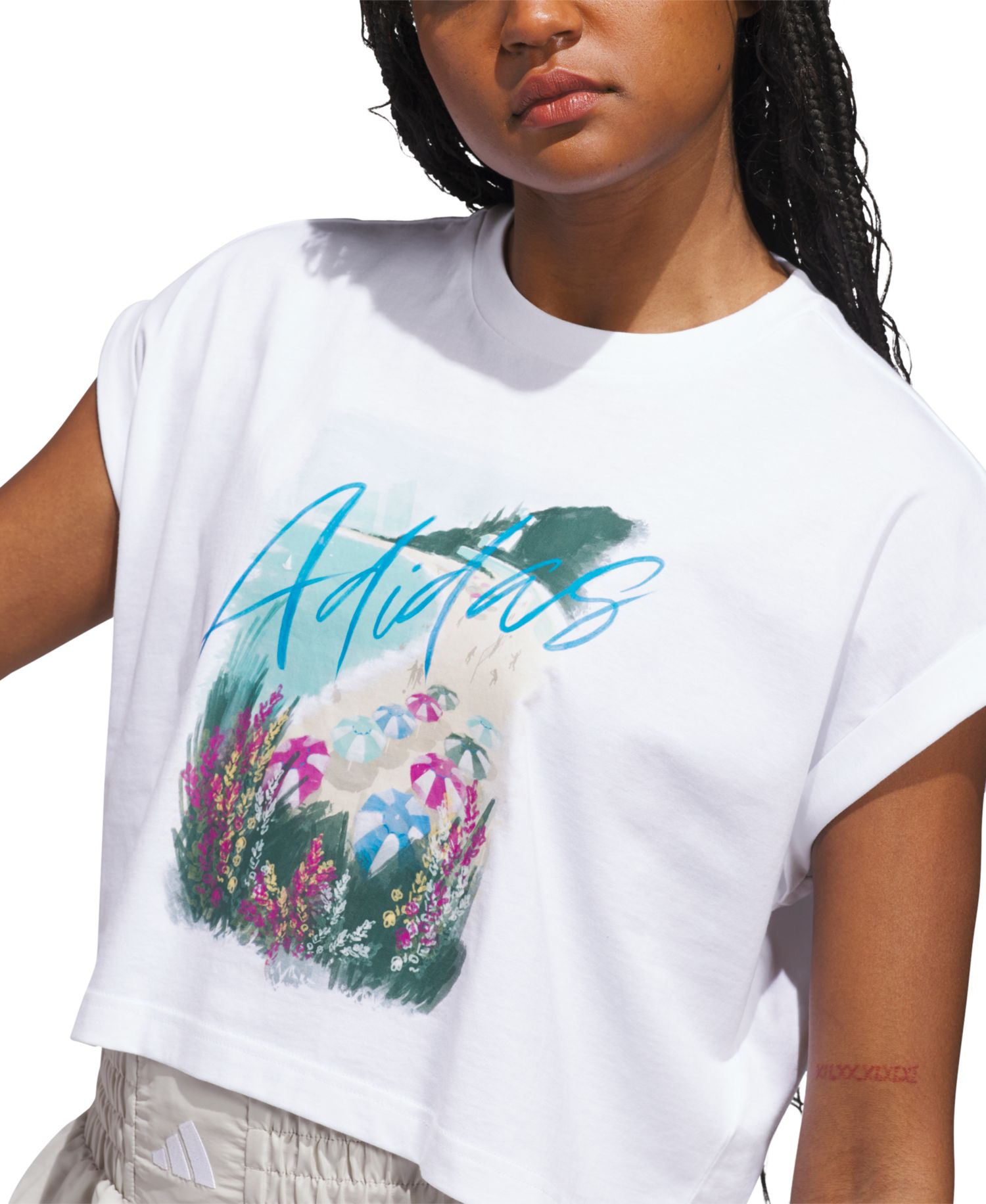 Women's Summer Romance Crewneck Graphic Cotton T-Shirt
