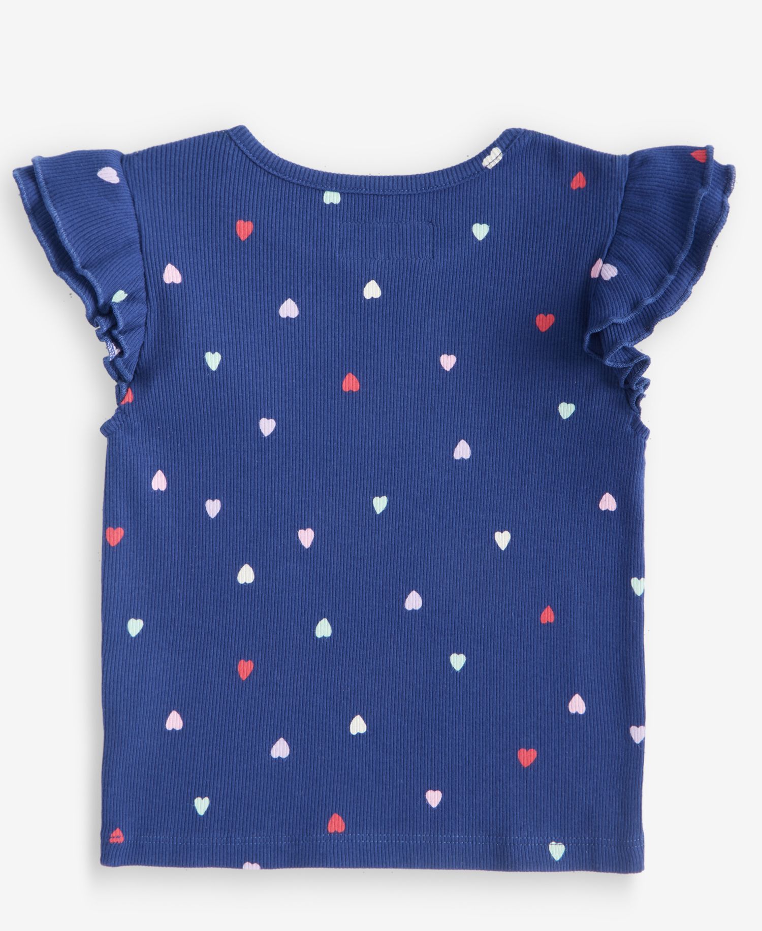 Toddler Girls' 12M-5T Hearts-Print Double-Flutter T-Shirt