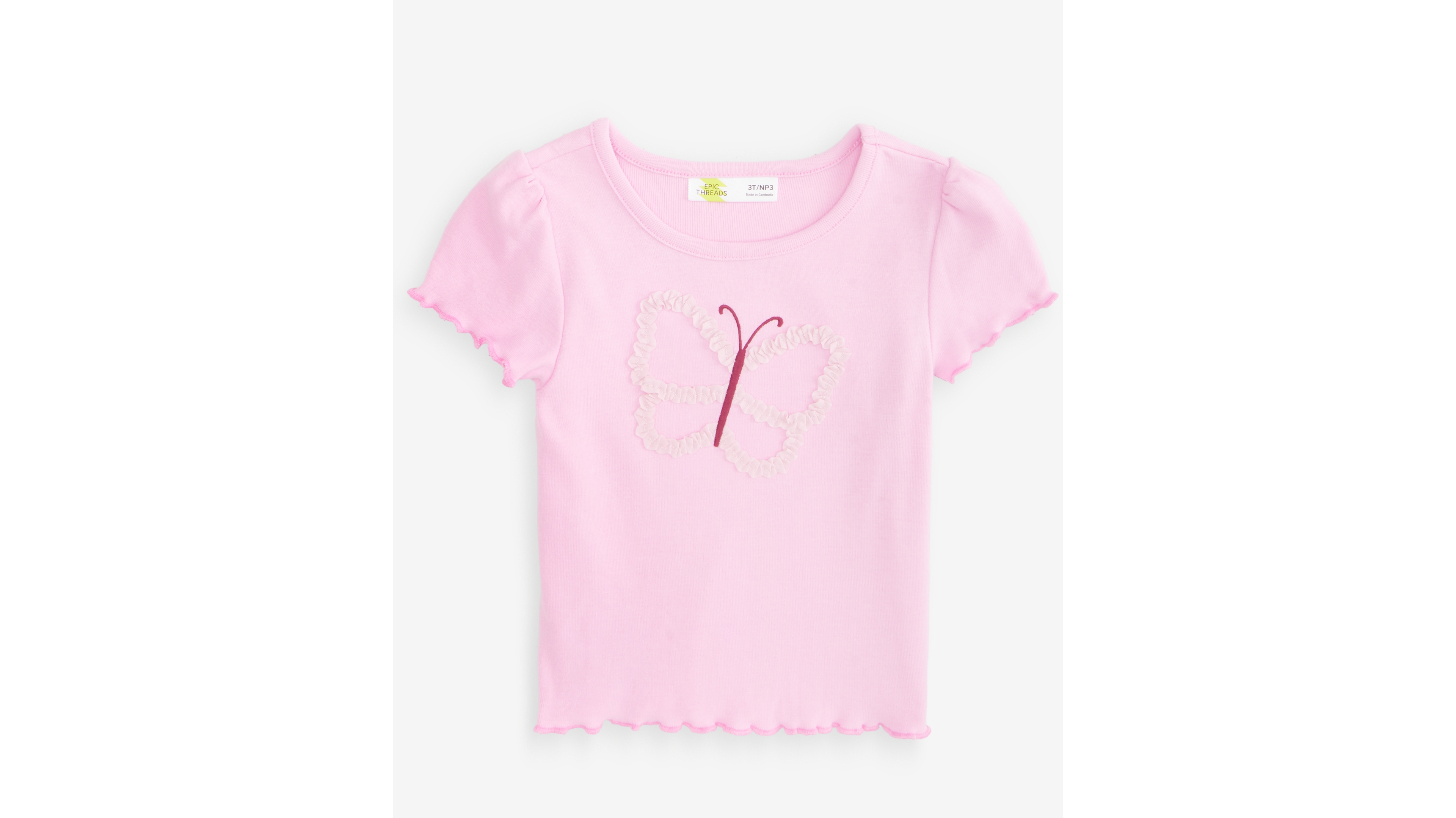 Epic Threads Toddler Girls' 12M-5T Butterfly Elevated Ribbed T-Shirt, Macy's Exclusive
