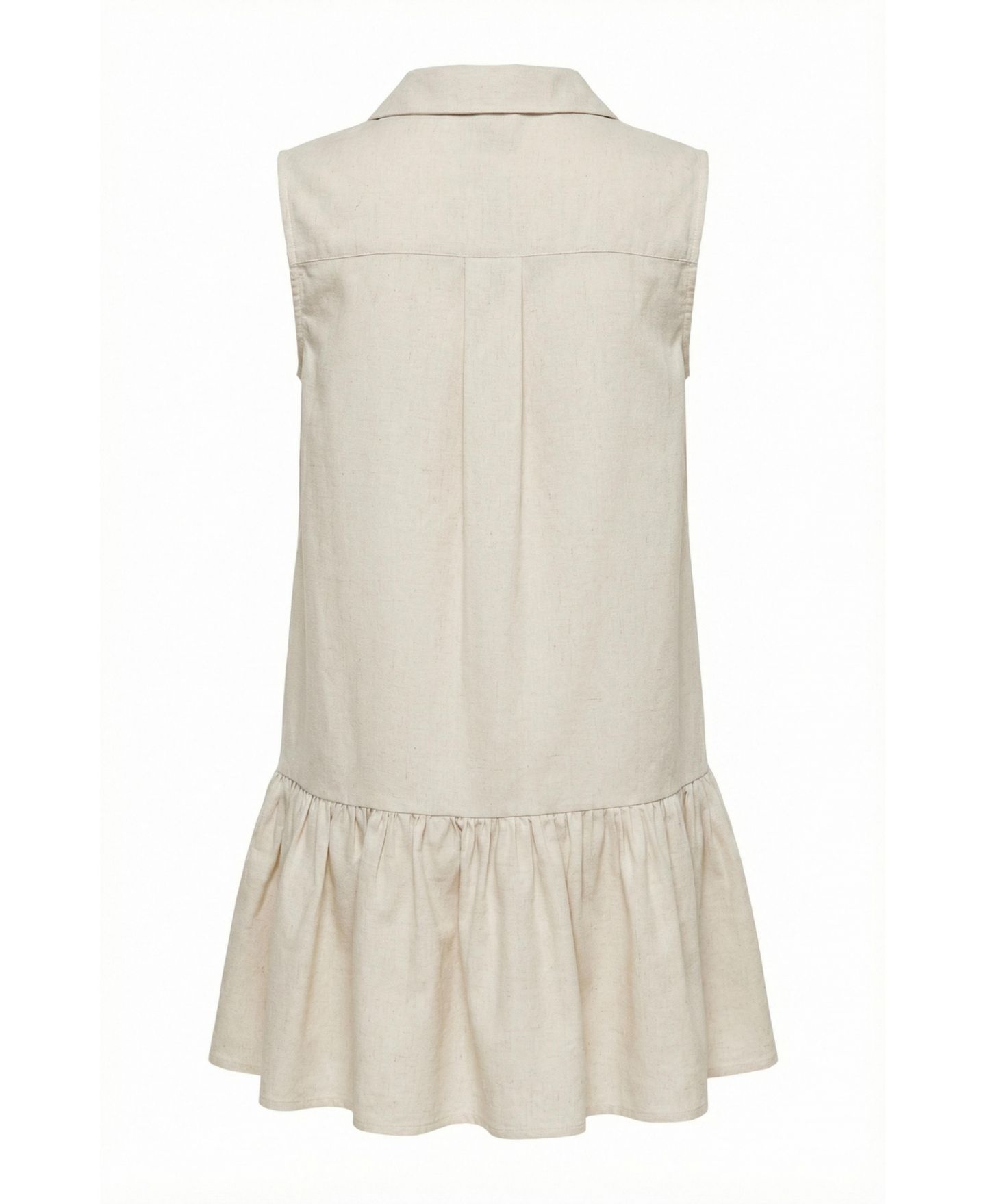 Женское платье Modenaire Sleeveless Collared Drop-Waist Pocket, цвет: Кремовый — фото 6