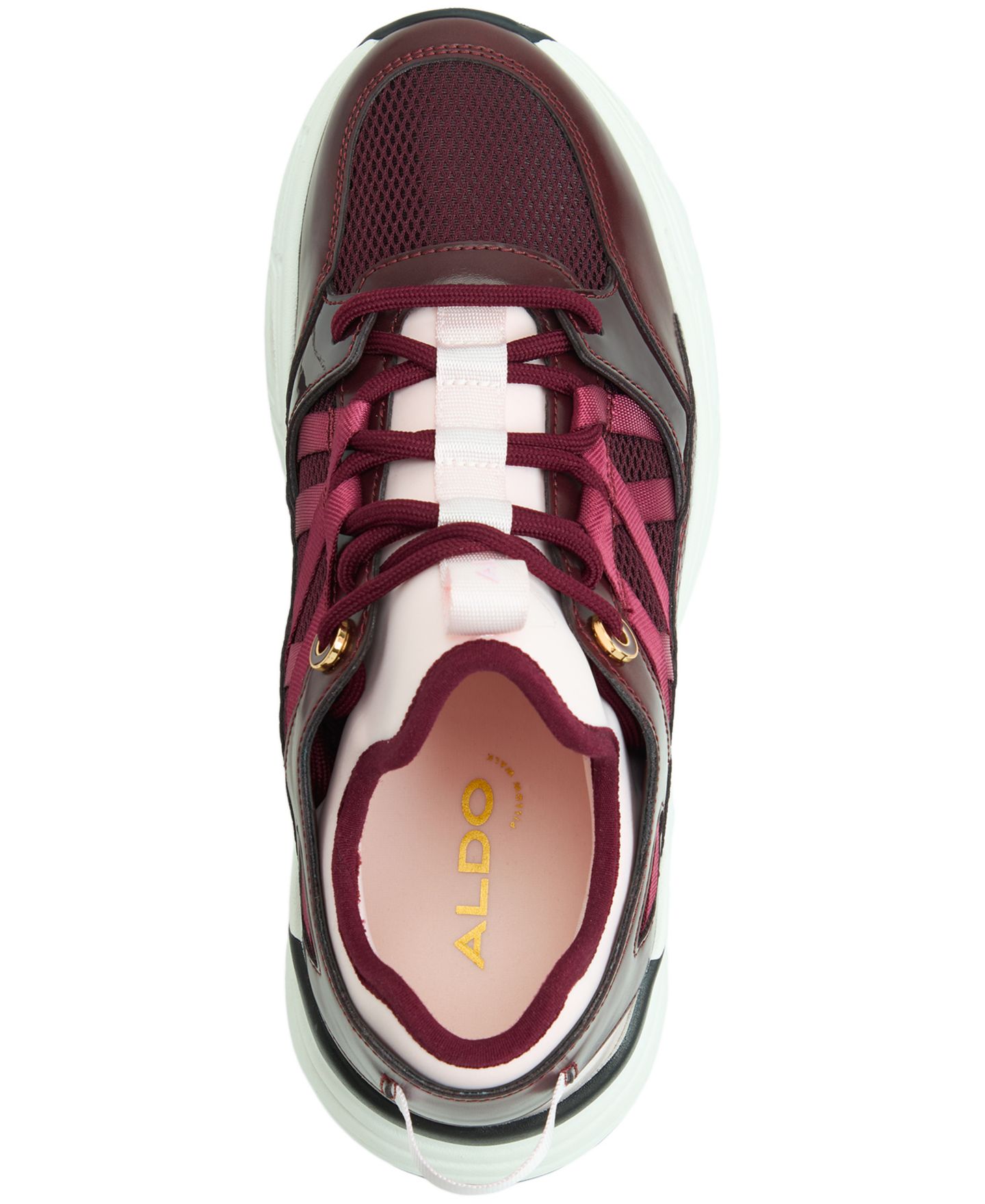 Женские кроссовки ALDO Haddey Jogger Lace-Up, цвет: Бордовый гладкий — фото 4