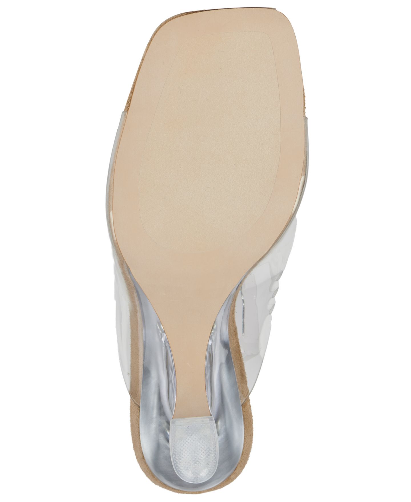 Женские сандалии Jeffrey Campbell Bare Sculpted Wedge, цвет: Телесный замшевый прозрачный — фото 5